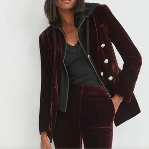 VERONICA BEARD GAYA VELVET DICKEY JACKET BLAZER new without tags